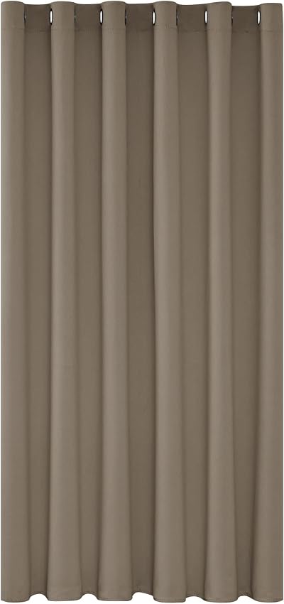 Deconovo Blackout Curtain 203 x 214 cm Khaki Eyelet Thermal Panel