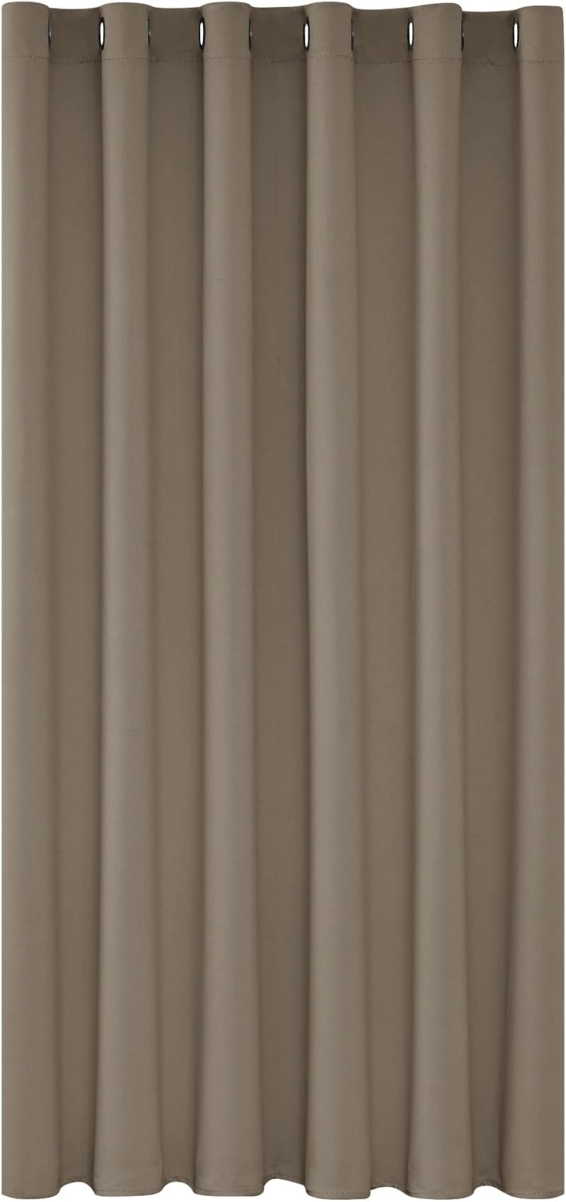 Deconovo Blackout Curtain 203 x 214 cm Khaki Eyelet Thermal Panel