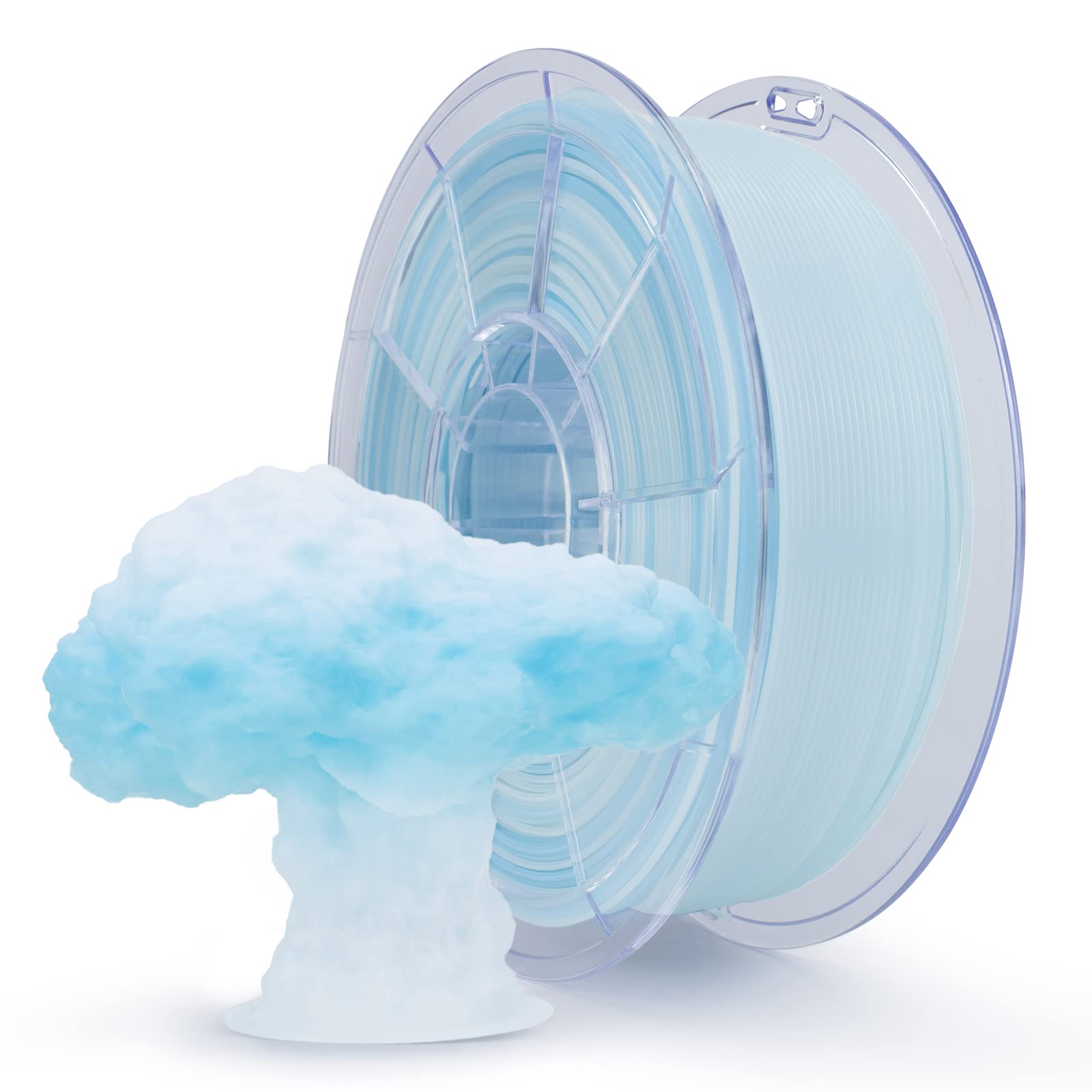 ZIRO Multicolor 3D Printer Filament, Translucent PLA Filament 1.75mm, Multicolor Rainbow PLA Filament, 1KG/2.2lb, Season Series - Winter