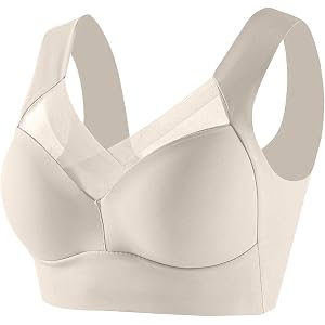 Support Bras for Older Women No Underwire Full Coverage Lift Powerful Push Up Bra Plus Size Comfy Seamless Brattles