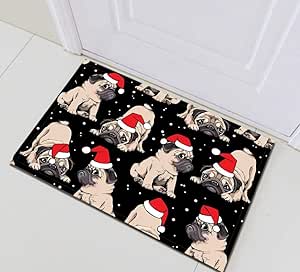 JJJHJ Niños Gatos Lindos Pug Perro De Dibujos Animados Puerta Animal