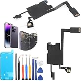 Earpiece Speaker for iPhone 14 Pro Max Ear Speaker Replacement for A2894 A2651 A2893 A2895 Light Proximity Sensor Flex Cable Earphone Speaker Assembly with Tools