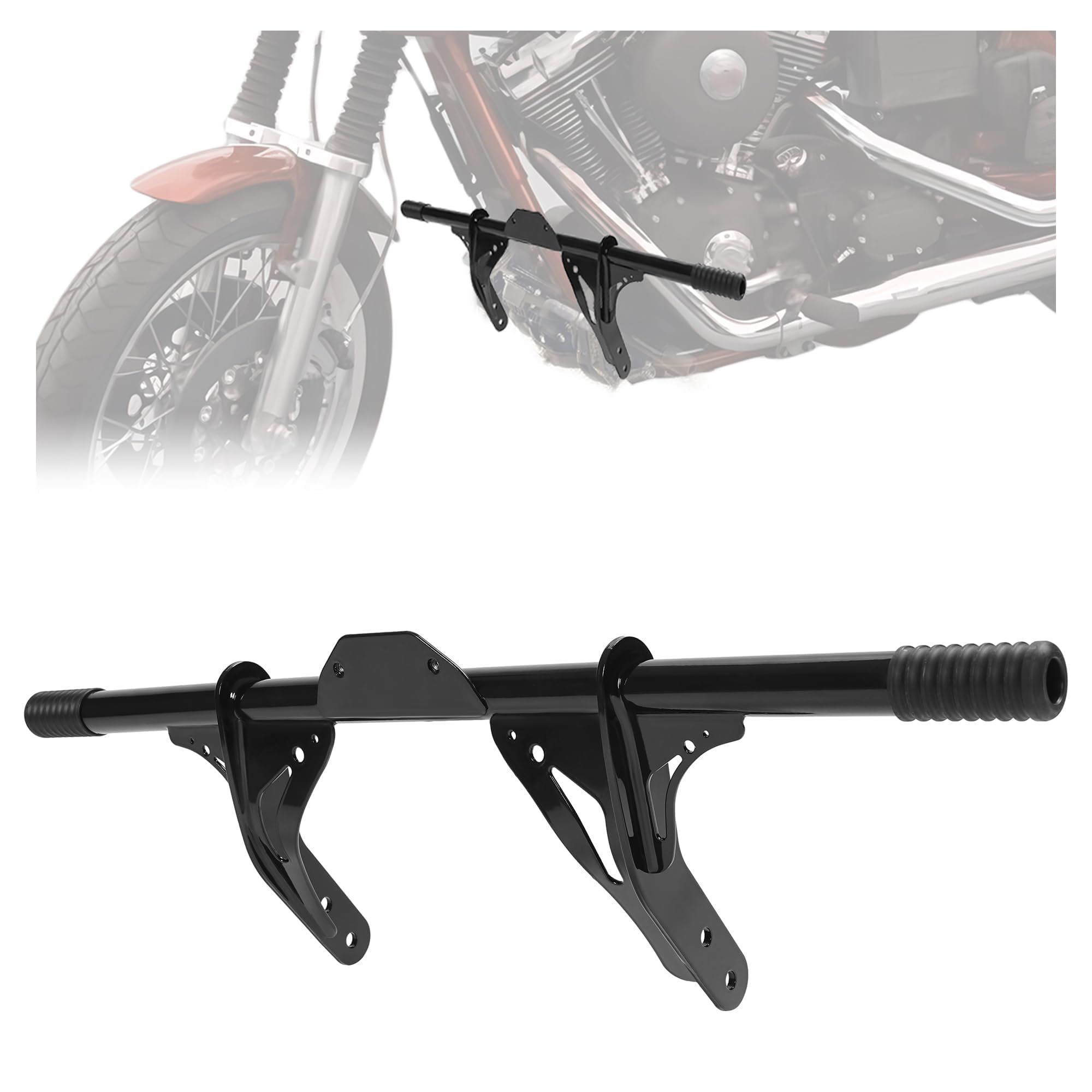 Photo 1 of ECOTRIC Highway Peg Highway Crash Bar Protector Compatible with 2006-2017 Harley Davidson Dyna Models with Mid Controls Engine Guard Black