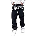 Men's Y2K Jeans Hip Hop Baggy Denim Pants Vintage Skateboard Pants Grunge Clothes Loose Fit Graphic Jeans