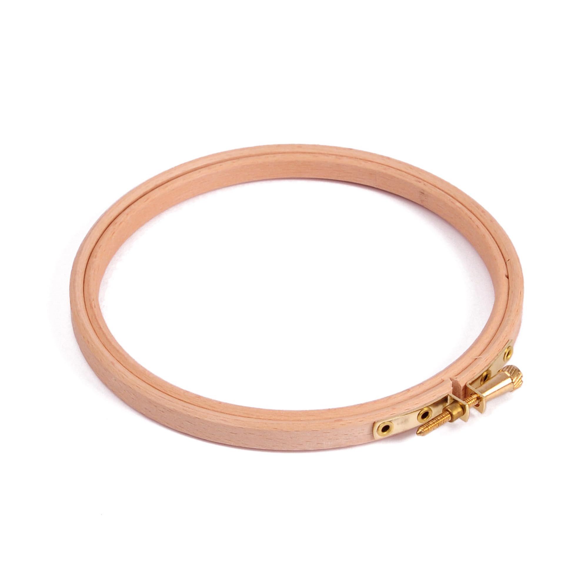 Milward Beech Wood Embroidery Hoop - 5in 12.7cm Diameter for Cross Stitch, Needlework & Crafts, Durable, Smooth Finish, Adjustable Wooden Frame, Metal Screw Clasp For Varied Thickness of Fabric