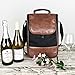 Frehore® Wine Leather Tote Cooler Insulated Bag - Luxury 2 Bottle Carrier Design For Lunch/Travel - Idea Gift For Women/Man (Reserve Place For Corkscrew Opener, Dark Brown)