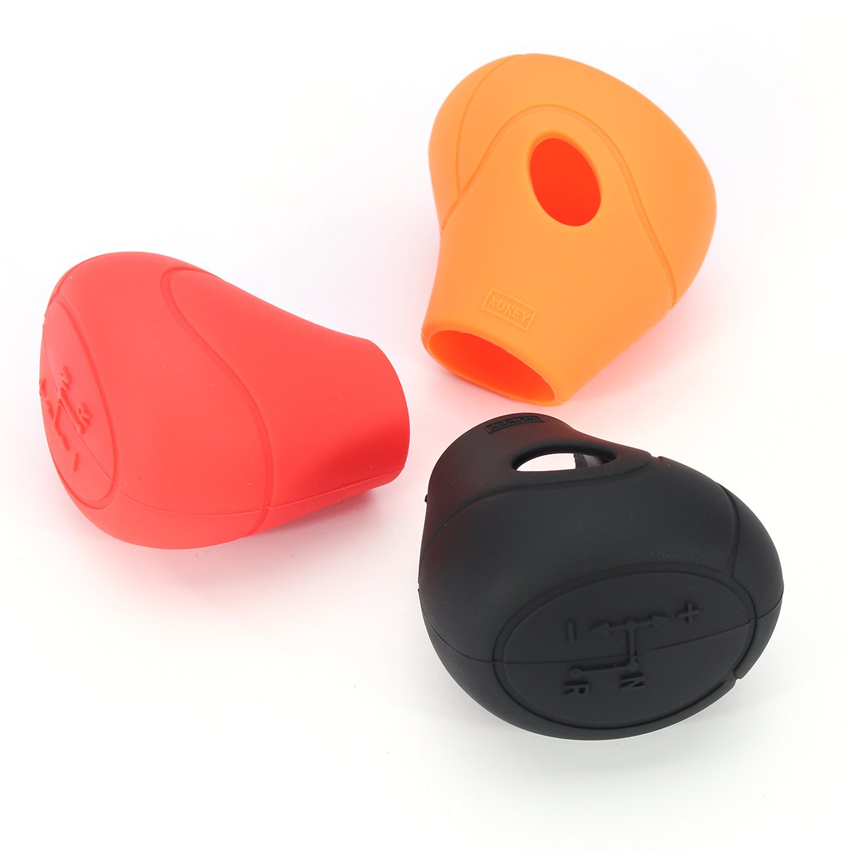 MOMOALA compatible with Benz Smart compatible withtwo 2009-2014 Silicone Gear Knob Cover Shift Glove Skin Case Protective Case - Red