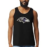 Hybrid Sports NFL - Baltimore Ravens - Distressed Team Logo - Men's Lightweight Fan Tank Top - Size Large - Black