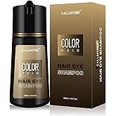 Callmynm Hair Dye Shampoo for Gray Hair,3 In 1 Natural & Long-Lasting Hair Color Shampoo, Instant Magic Hair Dye, Champu Para Canas, Herbal Treated for Men Women,16.9 fl.oz (Dark Red Wine)