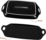 MAGICLULU Ceramic Nonstick Baking Pan Double Handle Black Ovenware for Cakes view 2