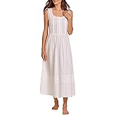Eileen West Queen Anne's Lace Womens Sleepwear & Loungewear - Victorian Dreams Collection - 100% Cotton Lightweight Nightgown