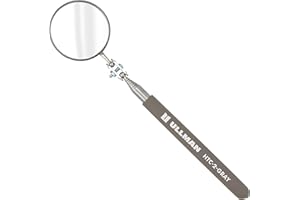 Ullman HTC-2 Pocket Size Telescoping Inspection Mirror with 2.25 inch Round Mirror and Gray Handle - Perfect for Mechanics, Contractors, HVAC Technicians, and Trade Professionals