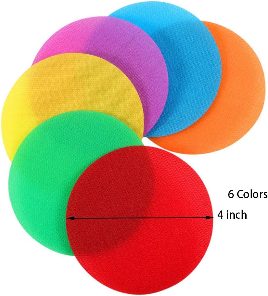 YUEMING 36 Pieces Carpet Spot Markers, 4 Inches Non Slip Floor Spot Markers, Nylon Classroom