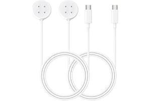 NEWJOURNEY [2-Pack] Charger Compatible with Google Fitbit Ace LTE, White Type-C Magnetic Charging Cable - 3.16ft