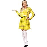 Remimi 90s Plaid Schoolgirls Dresses Halloween Yellow ONE Piece Dress