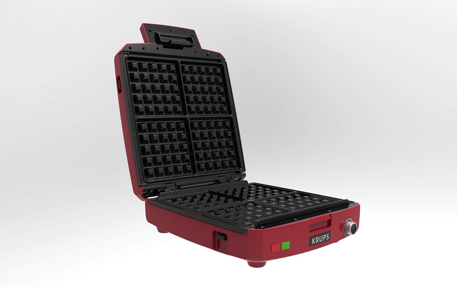 KRUPS 4 Slice Belgian Waffle Maker with dishwasher safe plates