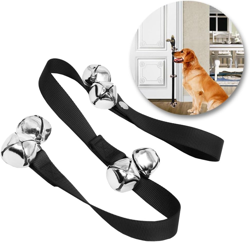 Up Dog Bell | Loud Tinker Dog DoorBell for House Potty Training with 3 Level Hanging Strap | Safe Durable Anti-Scratch Chew Resistant Nylon | 1333