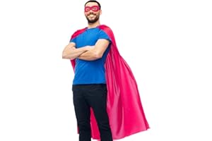 D.Q.Z Super hero Capes and Masks for Adults Superhero Dress Up Halloween Costume Team Spirit Day Party Favors