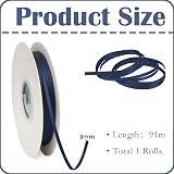 POPOYU Dark Blue Satin Ribbon 3mm x 91m Gift wrap Craft DIY Bouquets view 2