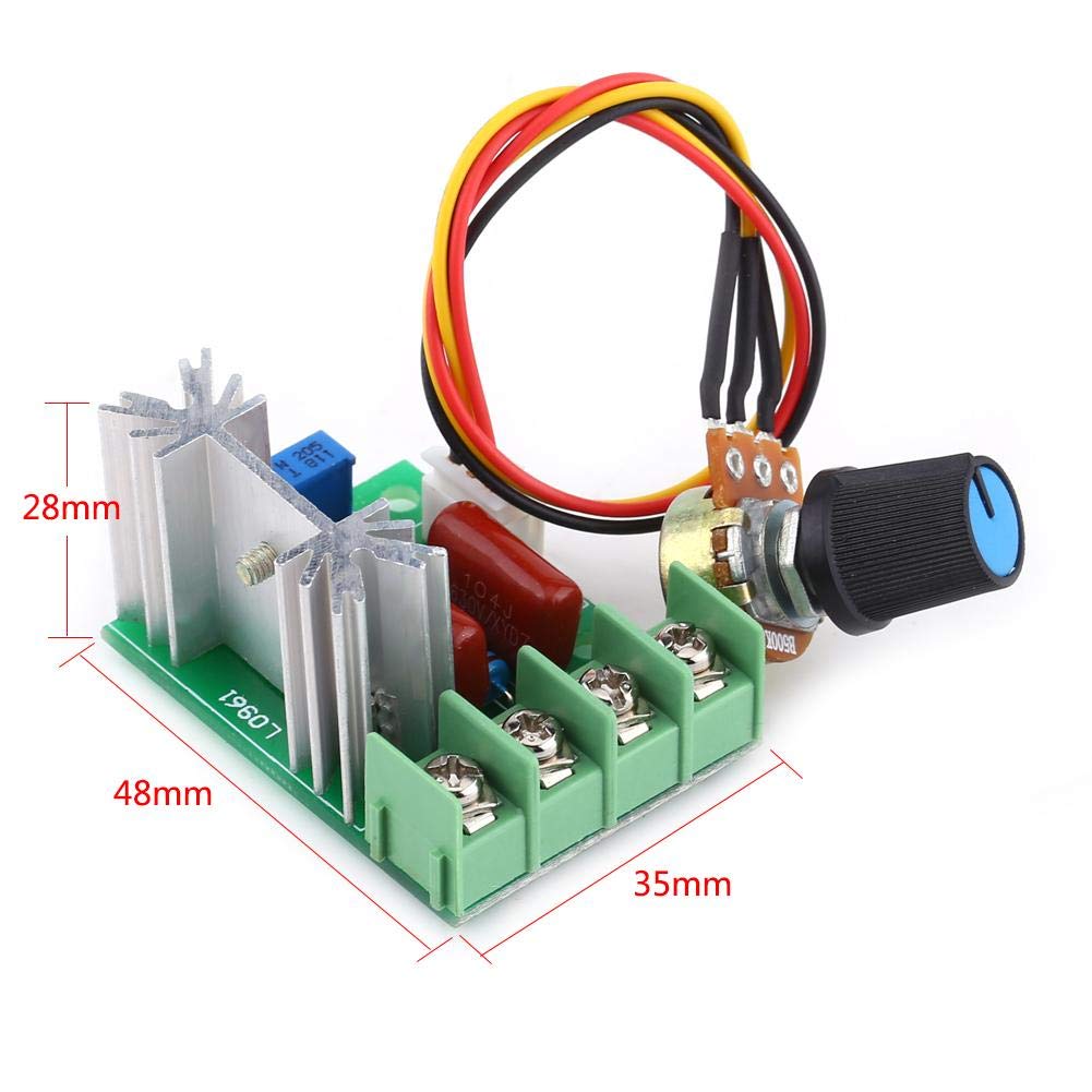 AC Motor Speed Controller 50-220V 2000W Adjustable Voltage Regulator for Light Dimmer Temperature Control Motor Module Variable Speed Drive - Image 5