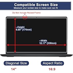 2 Pack 14 inch Laptop Screen Protector Tempered