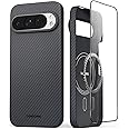 Thinborne Google Pixel 9 Pro XL Case, [600D Aramid Fiber] [Magnetic] [Ultra Thin] [Minimalist Style] [Carbon Fiber] - Black