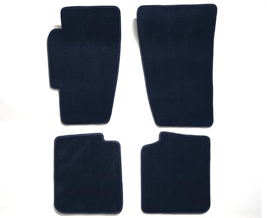 Premier Custom Fit 4-piece Set Carpet Floor Mats for Toyota Highlander (Premium Nylon, Navy Blue)