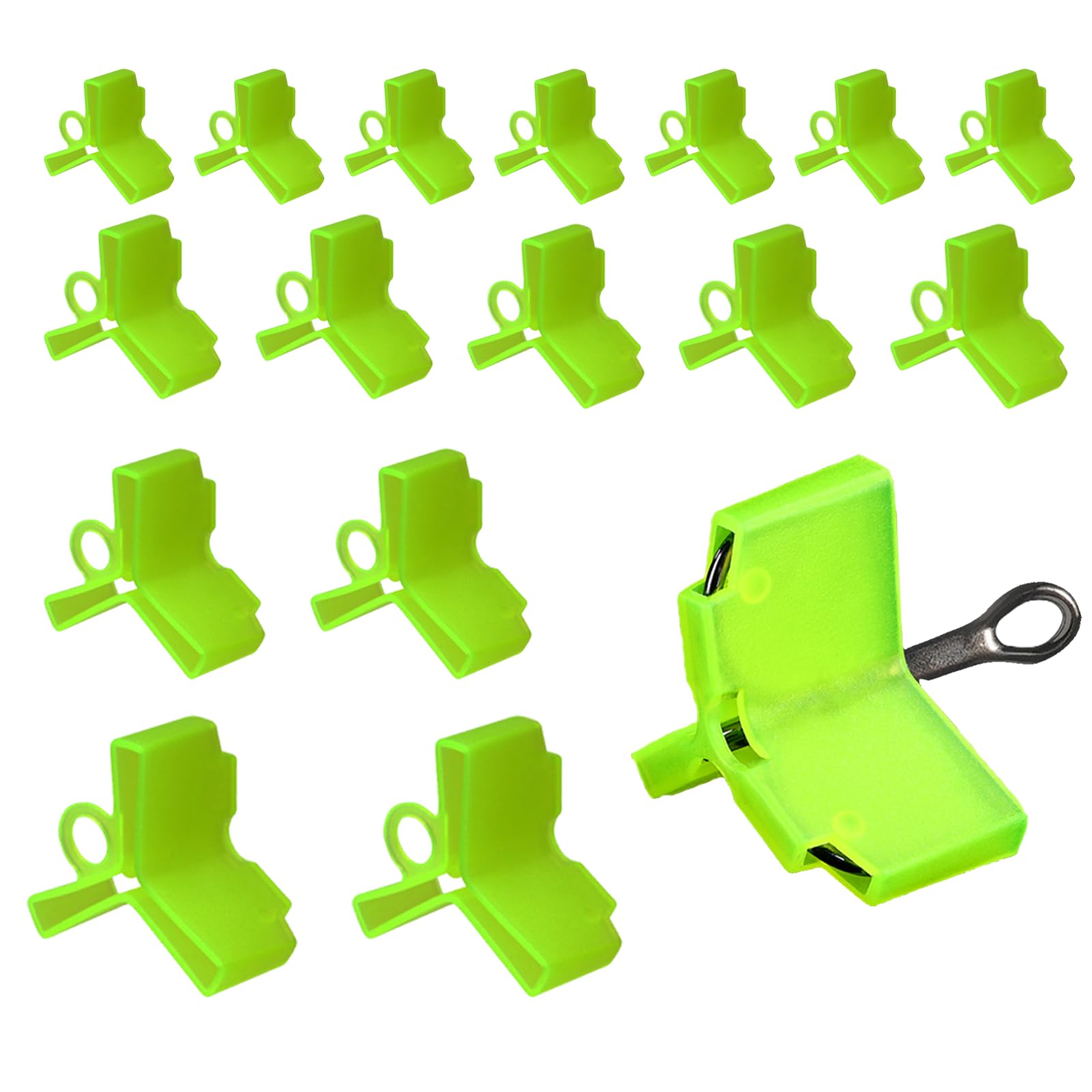 Pack of 100 Fishing Hook Hoods, Covers for Treble Hooks, Treble Hook Cover, Suitable for Protecting Hooks from Damage to the Bag (Green)