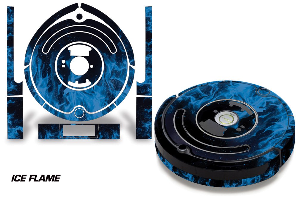 Skin Decal Wrap For iRobot Roomba 650/655 Vacuum Stickers Accessory Kit ICE FLAME