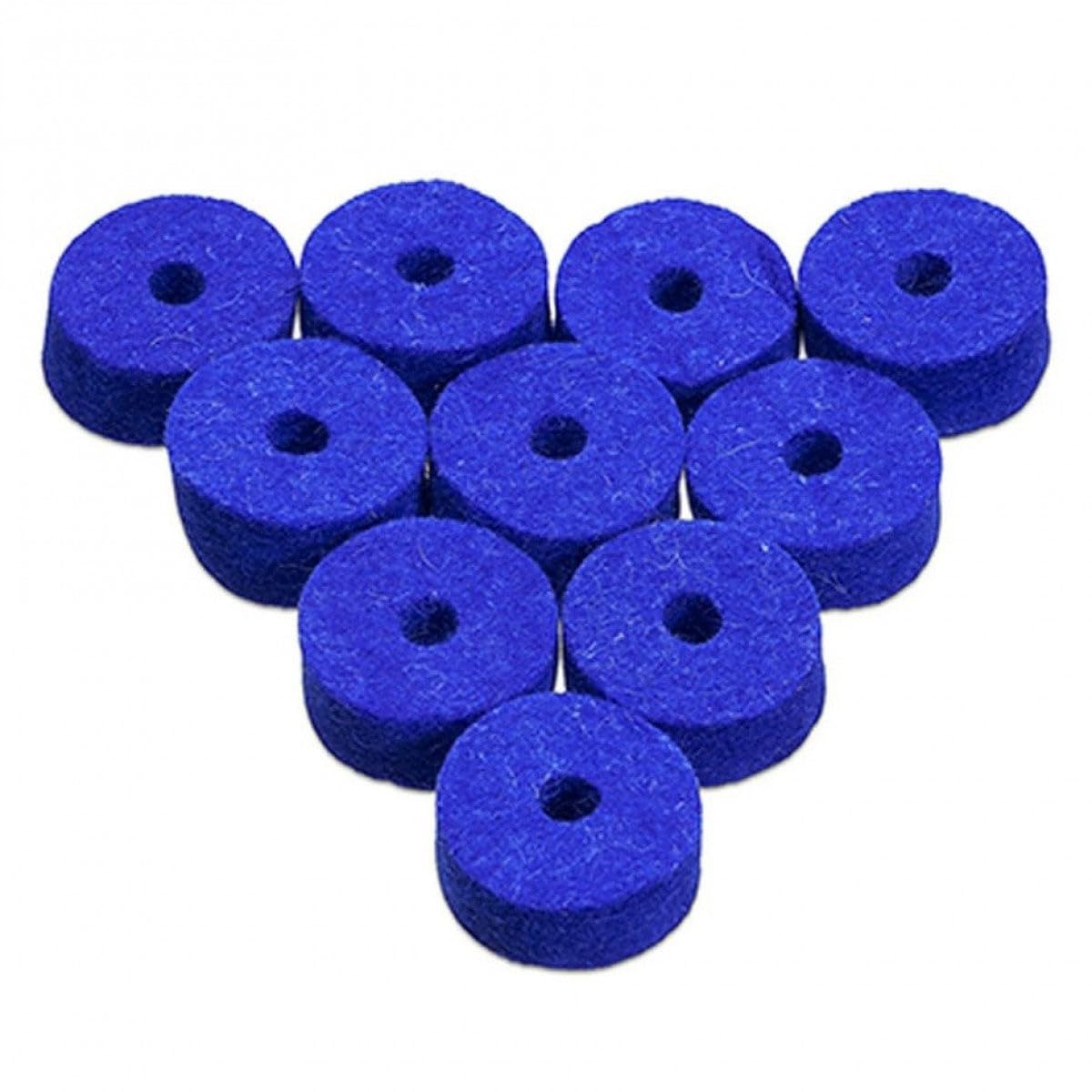 AHEAD BLUE WOOL CYMBAL FELTS 10 PACK 1.5"X.5"