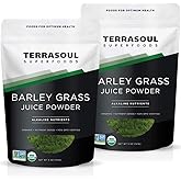 Terrasoul Superfoods Organic Barley Grass Juice Powder, 10 Oz - USA Grown | Made From Concentrated Juice | Superior to Barley Grass