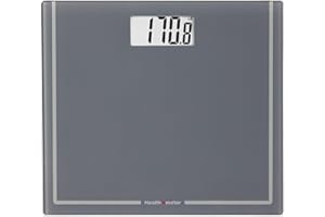 Health o meter Extra Wide Digital Bathroom Scale – 500 lb Capacity, 13.5"x11.8" Platform, Tracks 4 Users, 3.5" LCD Display, Precision Weighing, 2 AAA Batteries – Accurate, Easy to Read, Durable