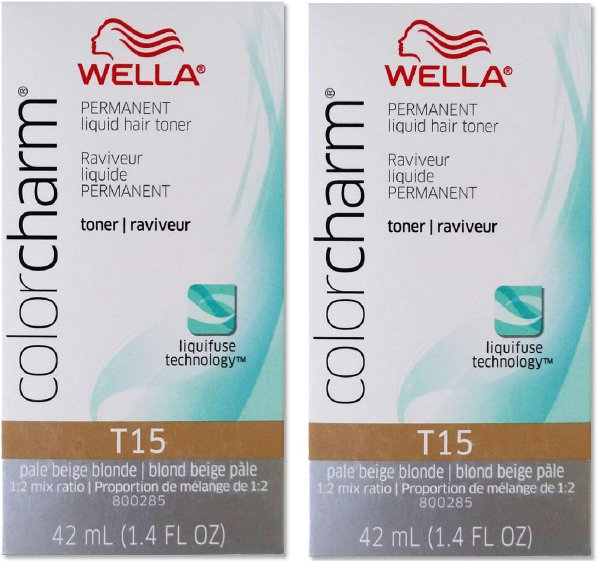 Color Charm Hair Toner T15 Pale Beige Blonde 1.4 oz (2 Pack)