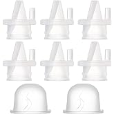 6pcs Duckbill Valves and 2pcs Silicone Diaphragm Compatible with BabyBuddha | Compatible with Zomee Z1/Z2 and Motif Medical Twist Breast Pumps Replacement Parts/Accessories BPA Free