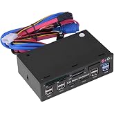 5.25Inch Media Dashboard Front Panel Usb3.0 2.0 Hub Esata SATA Audio Multi Card Reader