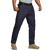 HISEA Men's Ripstop Tactical Pants, Water Resistant Work Cargo Pants, Lightweight Outdoor Hiking Construction Pants