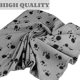 Aliangting 4Pcs Pet Blanket Small Dogs Cats Fleece Paw Print 60x70 cm view 5