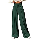 BTFBM Womens Wide Leg Sweatpants Casual Loose Solid Color Pants Comfy Lounge Joggers Baggy Sweatpants Pockets