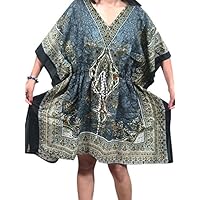 Womens Kaftan Dresses Gray Caftan Cover up Dashiki Beach Dress