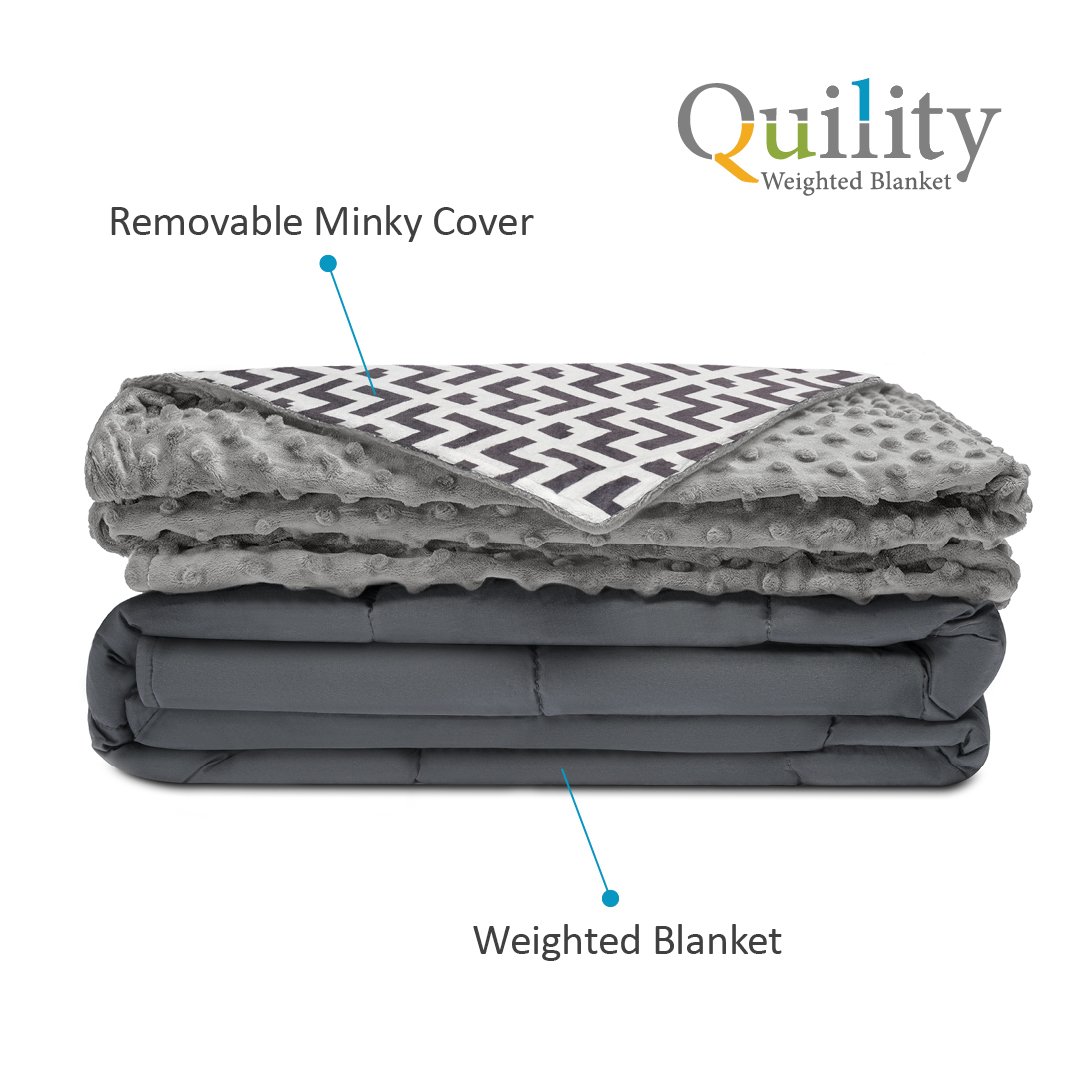 Full Size Bed Quility Premium Adult Weighted Blanket & Removable Cover