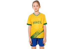 SURUIDA Kids Soccer Jersey for Boys&Girls,Youth Training Jerseys Sports Fan Jerseys Football Shirt for Children