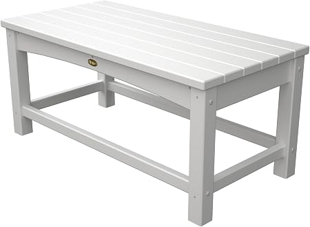 Trex Outdoor Furniture Rockport Club Coffee Table Classic White Patio Lawn Garden Patio Furniture Accessories