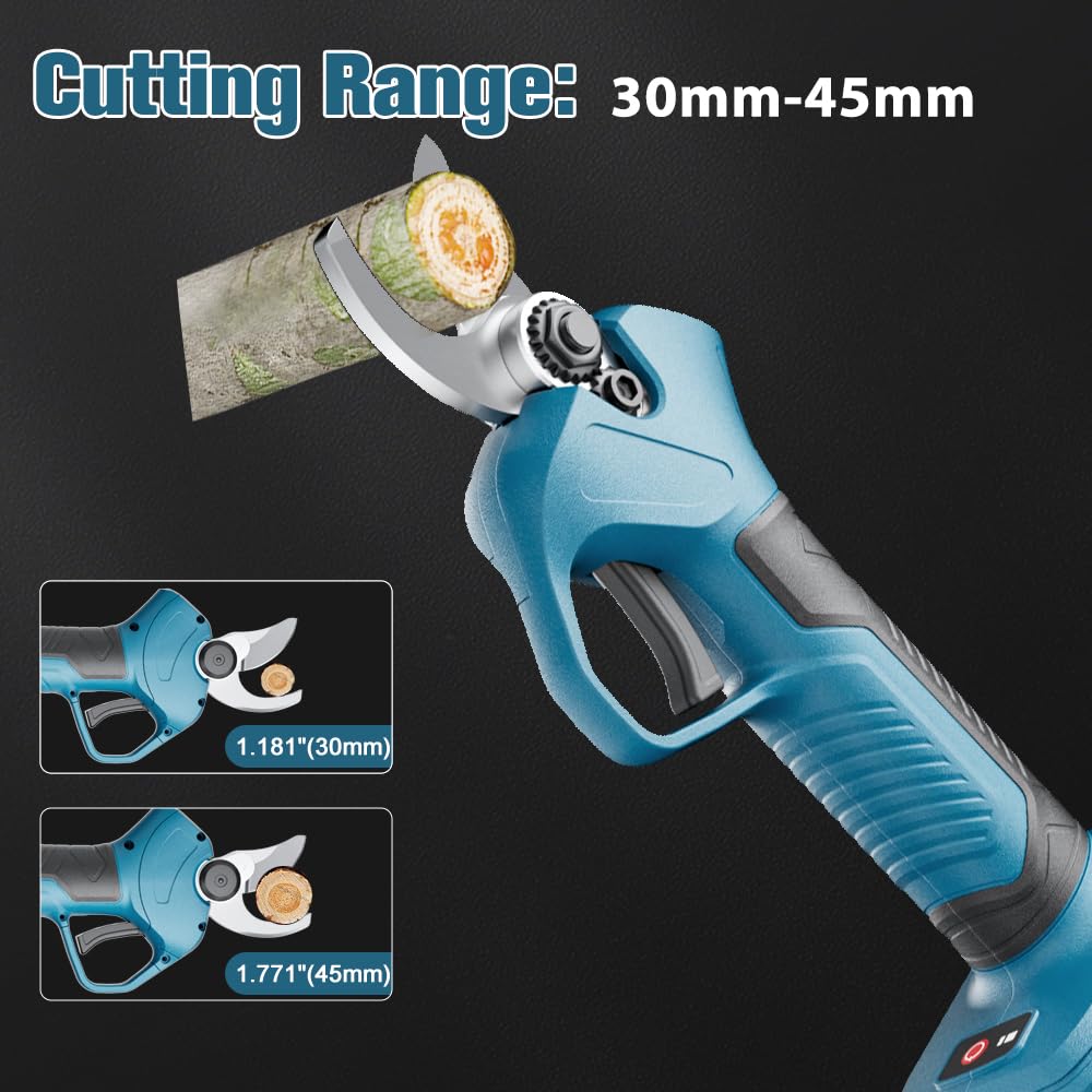 Akku Astschere Elektrische Gartenschere für Makita 18 V mit LCD-Display, Bürstenloser Motor, Elektrische Astsäge,Elektrische Astschere zum Beschneiden von Bäumen und Obstbäumen(ohne Akku) 3