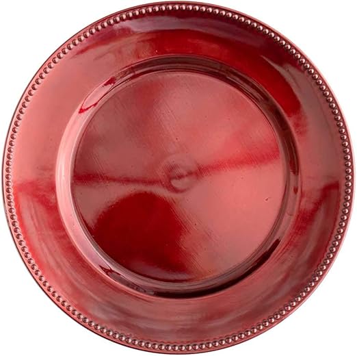 Maroon Rustic Vintage Dinnerware Set of 24 Serves 8 Burgundy Elegance