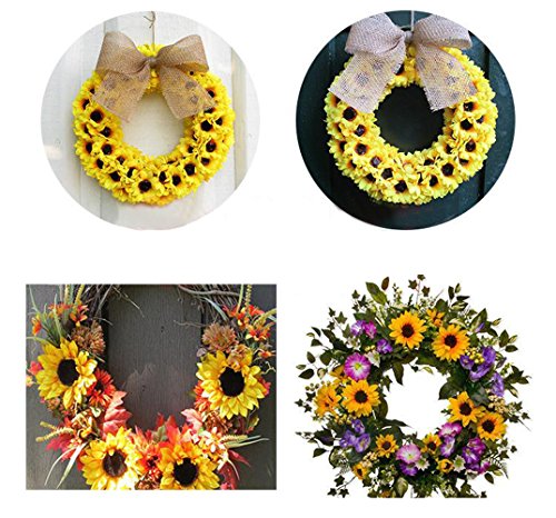 SallyFashion Artificial Flowers Heads/Gerbera Daisy Flowers Heads/Silk Sunflowers Sun Flower Heads for DIY Wedding Party (2.8\