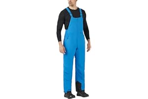 WULFUL Mens Insulated Snow Bibs Waterproof Winter Ski Pants Snowboarding Overalls
