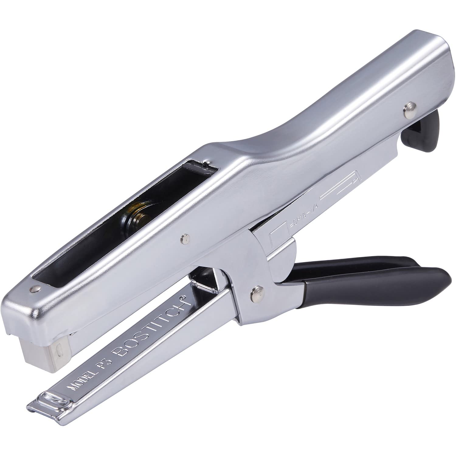 Bostitch Office Plier Stapler, 20 Sheet Capacity, EZ Squeeze Handle, Reduced Effort, No Jam Technology, Chrome
