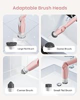 Leebein Electric Spin Scrubber 8 Brush Heads Long Handle Remote 350/450RPM view 5