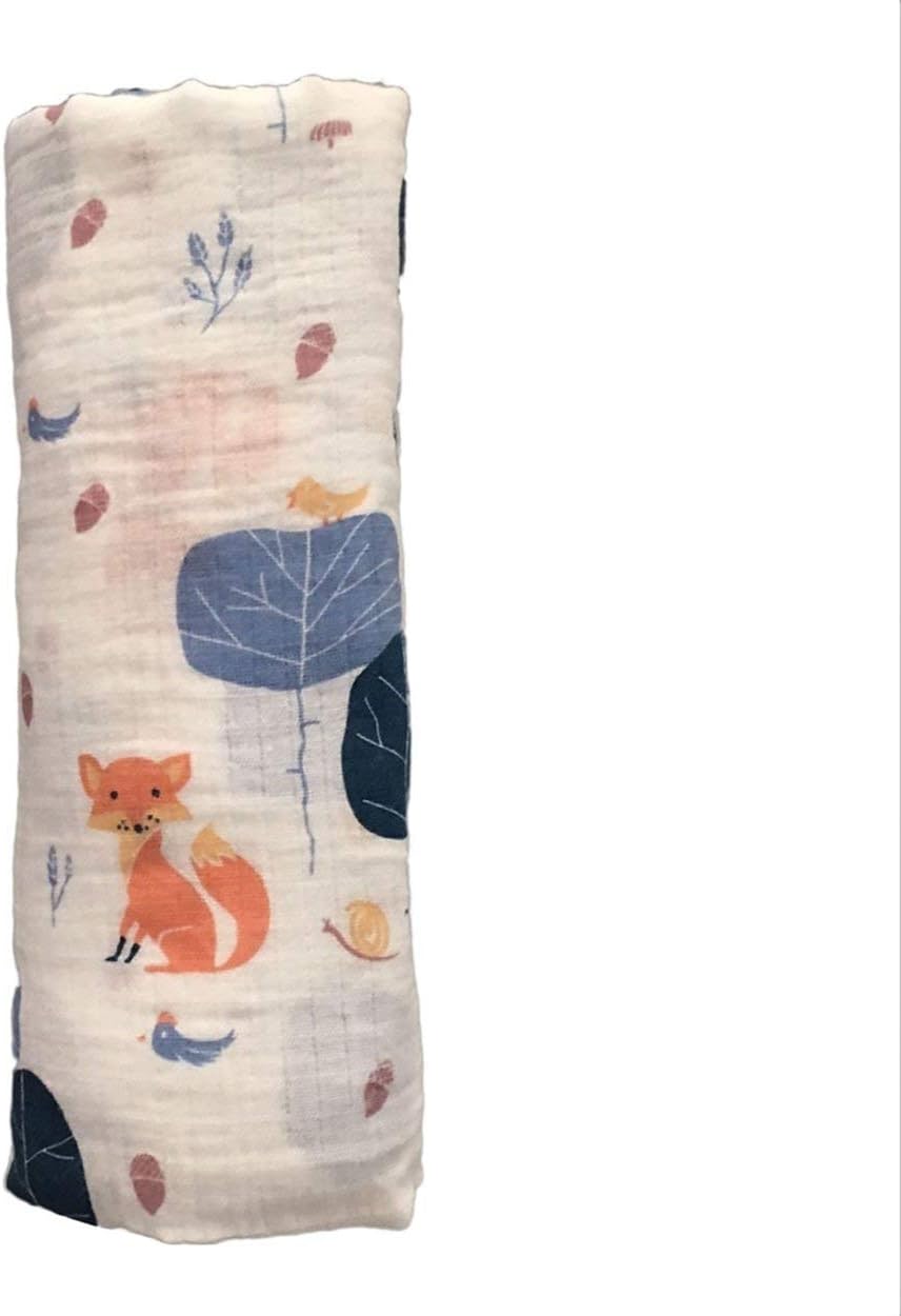 Caroline Philipson 1x1cm Muslin Bebe Emmailloter Couverture Bebe Emmailloter Coton 100 Du Nouveau Ne Bebe Serviette De Bain Couvertures Swaddle Multi Fonctions Designs Multicolore Renard Couvertures D Emmaillotage La Chambre De Bebe