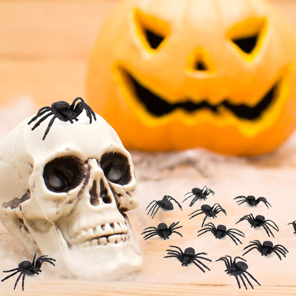 VGoodall Halloween Spinnen, 50 Stück Realistische Spinne Spider Spielfiguren Halloween Party Dekrotion Tischdeko